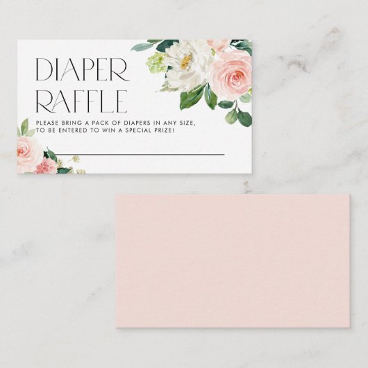 Wasserfarben Hübsch Garden Blume Windeln Windeln Begleitkarte (Vorne/Hinten)