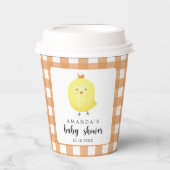 Wasserfarben-HühnerBaby-Dusche Pappbecher (Vorderseite)