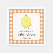 Wasserfarben-HühnerBaby-Dusche Serviette (Vorderseite)