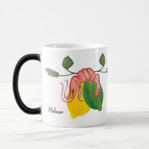 Wasserfarben-Hummer-Garnele-Limonade-Lime-Meeresfr Verwandlungstasse