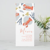Wasserfarben-Hummer-Menü Feiertagskarte (Stehend Vorderseite)