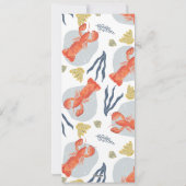 Wasserfarben-Hummer-Menü Feiertagskarte (Rückseite)