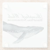 Wasserfarben-Humpback-Wal, Megaptera Novaeangliae Glasuntersetzer (Rückseite)