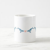 Wasserfarben Humpback Whale Herz 11oz Keramik Tass Kaffeetasse (Mittel)