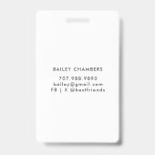 Wasserfarben Hund Walker Pet Sitter Ausweis (Rückseite)