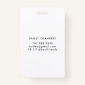 Wasserfarben Hund Walker Pet Sitter Ausweis (Rückseite)