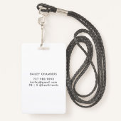 Wasserfarben Hund Walker Pet Sitter Ausweis (Rückseite mit Schlüsselband)