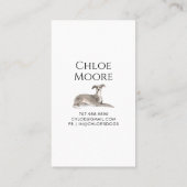 Wasserfarben Hund Walker Pet Sitter Visitenkarte (Rückseite)