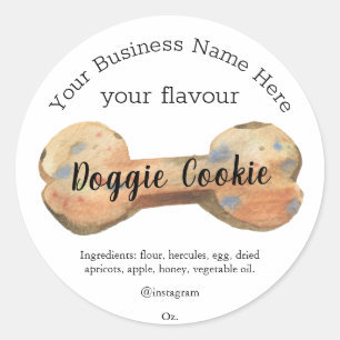Wasserfarben Hundenknochen Custom Hündenkeks Runder Aufkleber