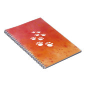 Wasserfarben-Hundspuren Notizblock (Rechte Seite)