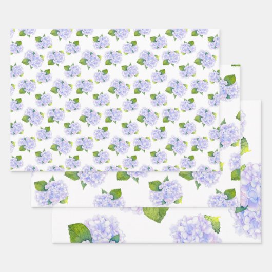 Wasserfarben-Hydrangea-Blume Geschenkpapier Set (Set)
