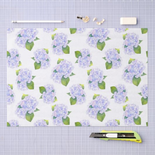 Wasserfarben-Hydrangea-Blume Seidenpapier (Handwerk)