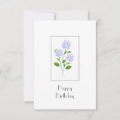 Wasserfarben-Hydrangea-Blumengestele Karte (Vorderseite)