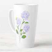 Wasserfarben-Hydrangea-Blumengestele Milchtasse (Linke Ecke)