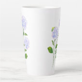 Wasserfarben-Hydrangea-Blumengestele Milchtasse (Vorderseite)