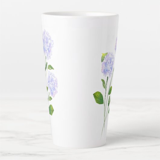 Wasserfarben-Hydrangea-Blumengestele Milchtasse (Vorderseite)