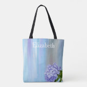 Wasserfarben-Hydrangea-Blumenmädchen mit dem Namen Tasche (Rückseite)