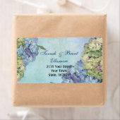 Wasserfarben-Hydrangea-Floral - Adressetikett (Insitu)