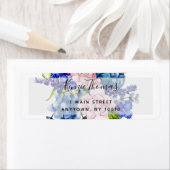 Wasserfarben-Hydrangea-Floral-Rücksendeadresse (Insitu)