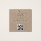 Wasserfarben-Hydrangea mit QR-Code-Visitenkarten (Rückseite)