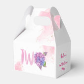 Wasserfarben-Hydrangea-Sekunde Geburtstag Geschenkschachtel (Rückseite)