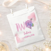 Wasserfarben-Hydrangea-Sekunde Geburtstag Geschenktütchen (Ausgeschnitten)