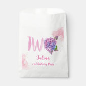Wasserfarben-Hydrangea-Sekunde Geburtstag Geschenktütchen (Vorderseite)