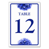 Wasserfarben-Hydrangea Tischnummer (Vorderseite)