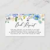 Wasserfarben-Hydrangea und Anemone-Bücher für Baby Begleitkarte (Vorderseite)