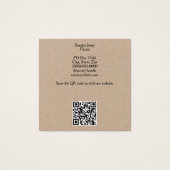 Wasserfarben-Hydrangea-Visitenkarten - Kraftpapier (Rückseite)