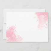 Wasserfarben-Hydrangea zum ersten Geburtstag Einladung (Rückseite)