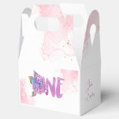 Wasserfarben-Hydrangea zum ersten Geburtstag Geschenkschachtel (Geöffnet)