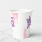 Wasserfarben-Hydrangea zum ersten Geburtstag Pappbecher (Rechts)