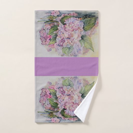 Wasserfarben-Hydrangeas Badhandtuch Set (Handtuch)