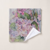 Wasserfarben-Hydrangeas Badhandtuch Set (Waschlappen)