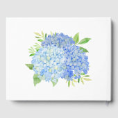 Wasserfarben Hydrangeas Blauer Brautparty Gästebuch (Rückseite)