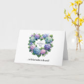 Wasserfarben-Hydrangeas-Herzkranz Muttertag Karte (Gelbe Blume)