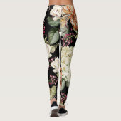 Wasserfarben-Hydrangeas-Lilien: Blumenmuster Leggings (Rückseite)