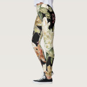 Wasserfarben-Hydrangeas-Lilien: Blumenmuster Leggings (Links)