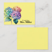 Wasserfarben-Hydrangeas-Personalisierte Note Card Mitteilungskarte (Vorne/Hinten)