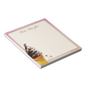 Wasserfarben Ice Creme Cone Personalisiertes Gesch Notizblock (angewinkelt)