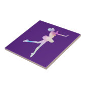Wasserfarben Ice Skaten Girl Fliese (Seite)