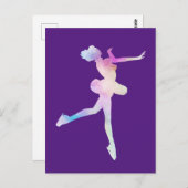 Wasserfarben Ice Skaten Girl Postkarte (Vorne/Hinten)