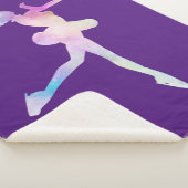 Wasserfarben Ice Skaten Girl Sherpadecke (3/4)