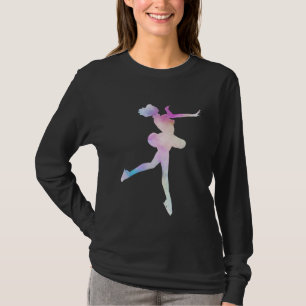 Wasserfarben Ice Skaten Girl T-Shirt