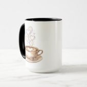 Wasserfarben-Illustration Kaffeetasse | Tassen und (Vorderseite Links)
