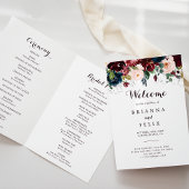 Wasserfarben Illustrierter Fall Blütenfalte Hochze Programm