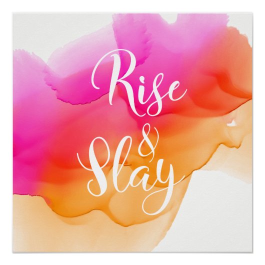 Wasserfarben im Aufstieg und im Slay Poster (Vorderseite)