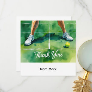 Wasserfarben im Tennisstil Dankeskarte