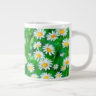 Wasserfarben in einem grünen Feld Jumbo-Tasse